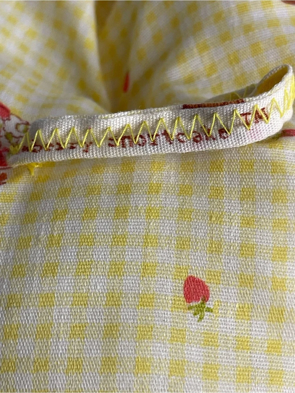 Vintage 80s Strawberry Shortcake ABC Alphabet Pillow Set Cut & Sew Wall Decor